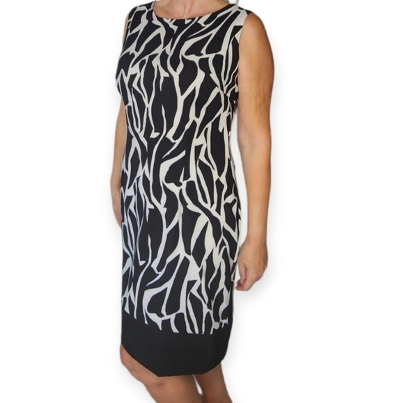 Ronnie Nicole dress black with white sleeveless size 16 - Picture 2 of 13